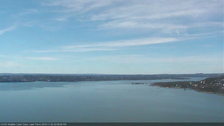 Lake Travis webcam, November 2, 2018 1:10 PM CT