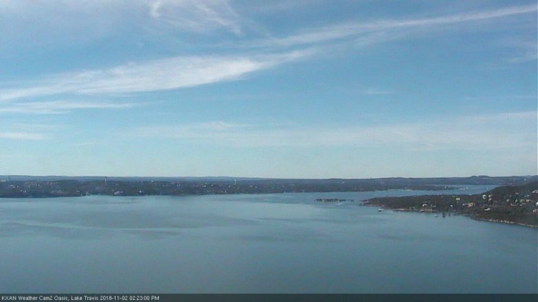 Lake Travis webcam, November 2, 2018 1:25 PM CT