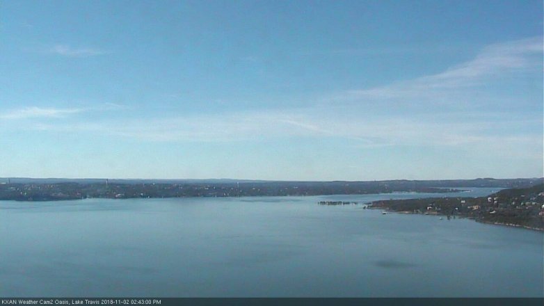 Lake Travis webcam, November 2, 2018 1:45 PM CT