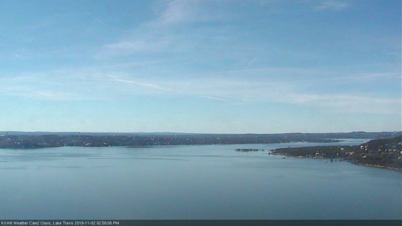 Lake Travis webcam, November 2, 2018 2:00 PM CT