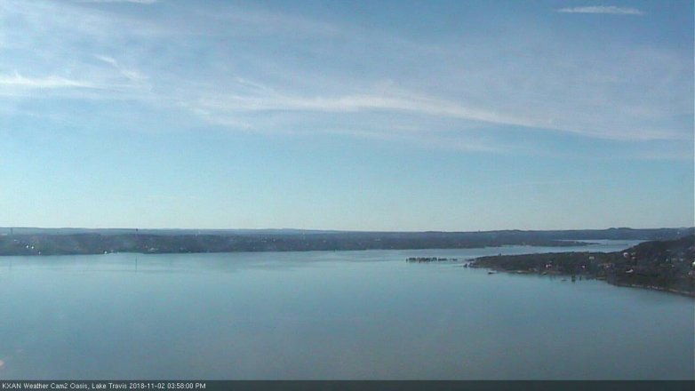 Lake Travis webcam, November 2, 2018 3:00 PM CT