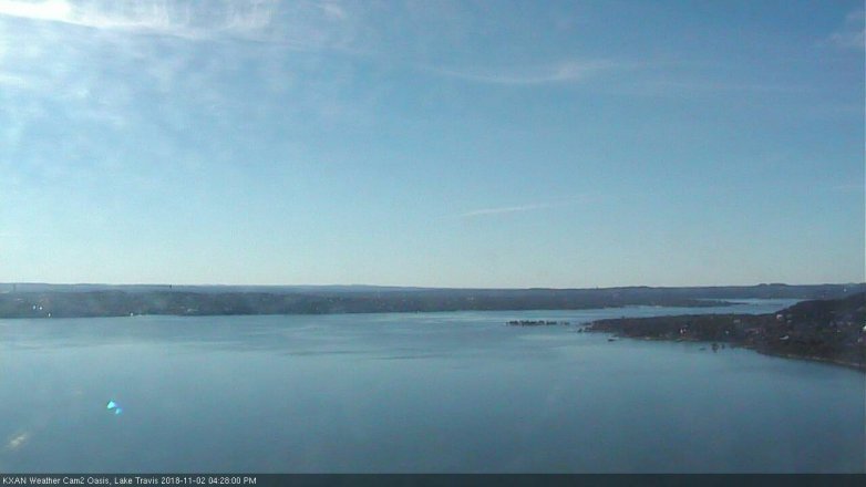 Lake Travis webcam, November 2, 2018 3:30 PM CT