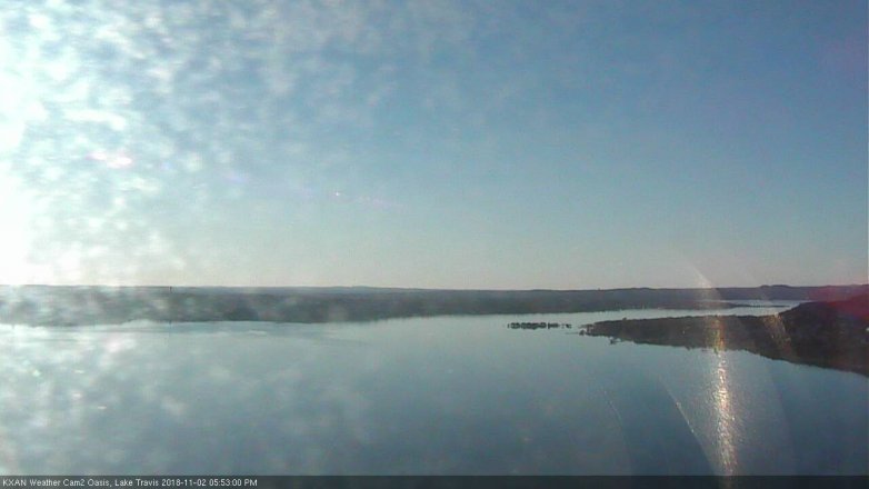 Lake Travis webcam, November 2, 2018 4:55 PM CT