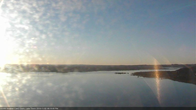 Lake Travis webcam, November 2, 2018 5:20 PM CT