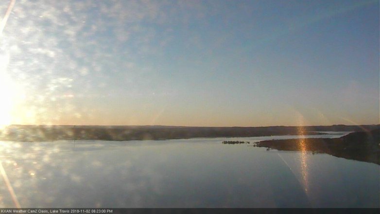 Lake Travis webcam, November 2, 2018 5:25 PM CT
