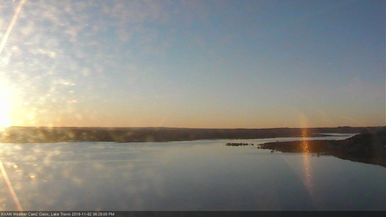 Lake Travis webcam, November 2, 2018 5:30 PM CT