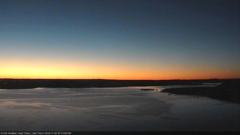 Lake Travis webcam, November 2, 2018 6:15 PM CT