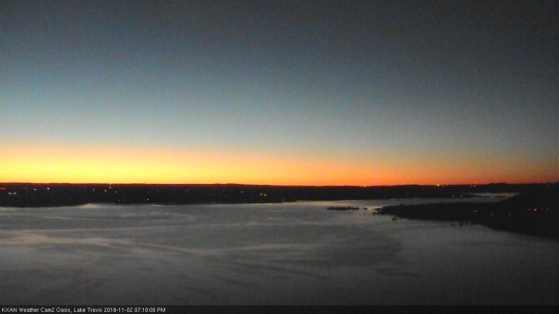 Lake Travis webcam, November 2, 2018 6:20 PM CT