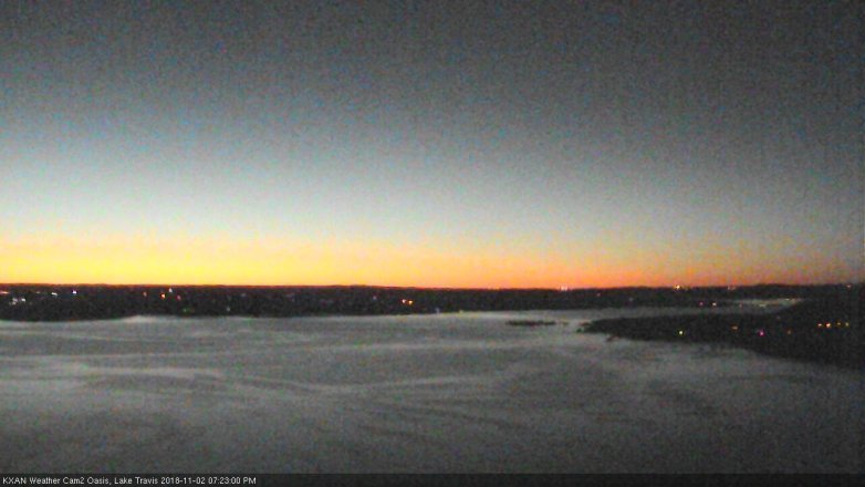 Lake Travis webcam, November 2, 2018 6:25 PM CT