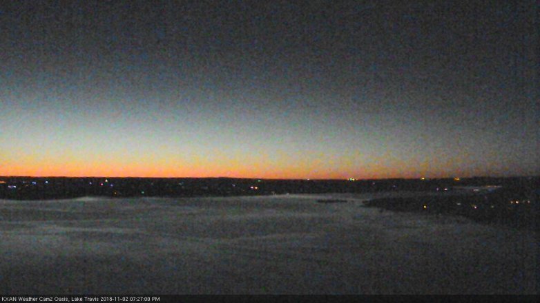 Lake Travis webcam, November 2, 2018 6:30 PM CT