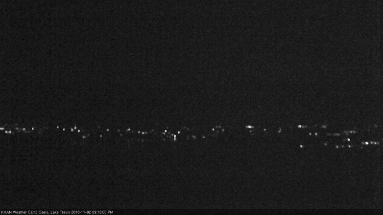 Lake Travis webcam, November 2, 2018 8:15 PM CT