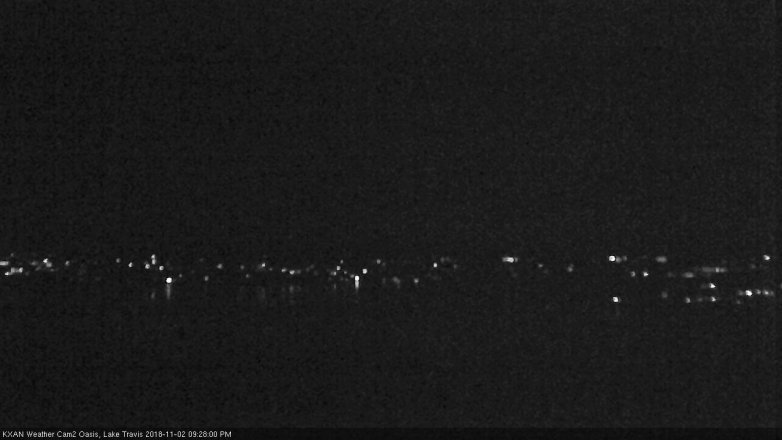 Lake Travis webcam, November 2, 2018 8:30 PM CT