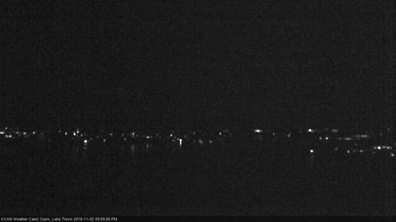 Lake Travis webcam, November 2, 2018 9:00 PM CT