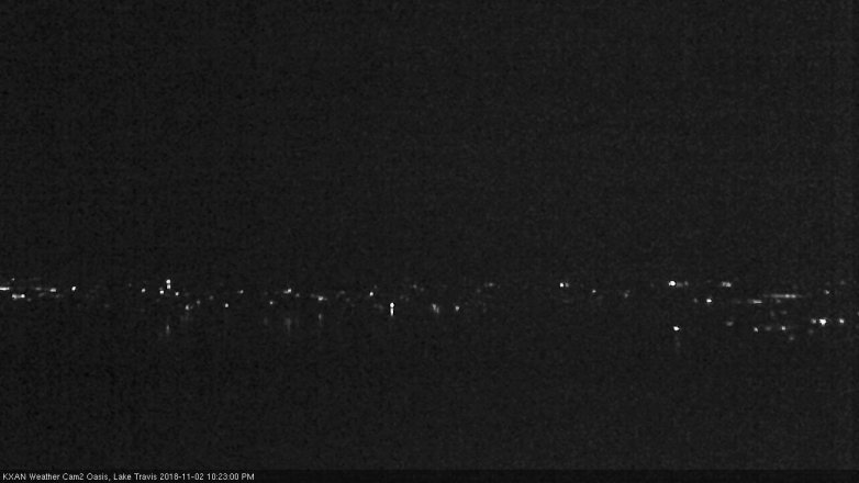 Lake Travis webcam, November 2, 2018 9:25 PM CT