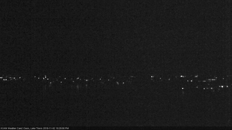 Lake Travis webcam, November 2, 2018 9:30 PM CT