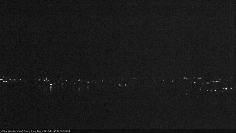 Lake Travis webcam, November 2, 2018 10:05 PM CT