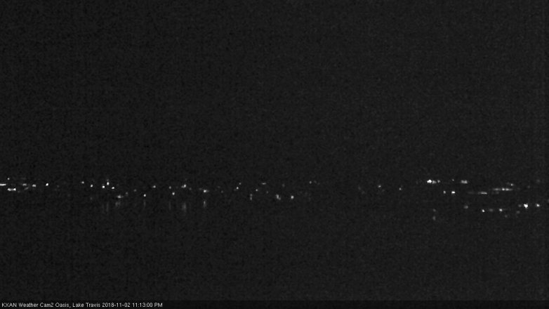 Lake Travis webcam, November 2, 2018 10:15 PM CT