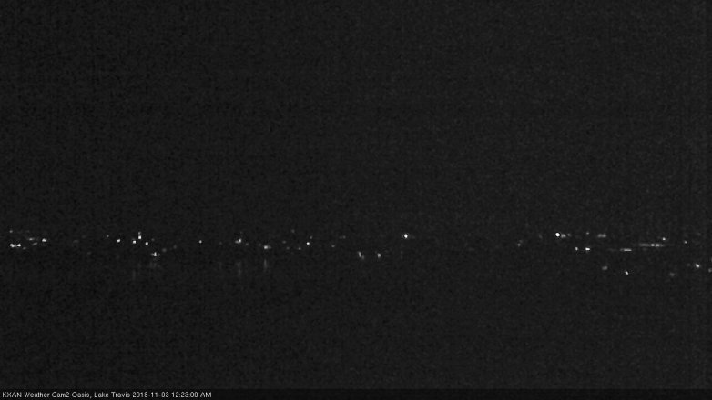 Lake Travis webcam, November 2, 2018 11:25 PM CT