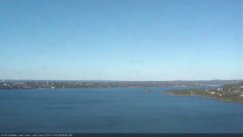 Lake Travis webcam, November 3, 2018 9:00 AM CT