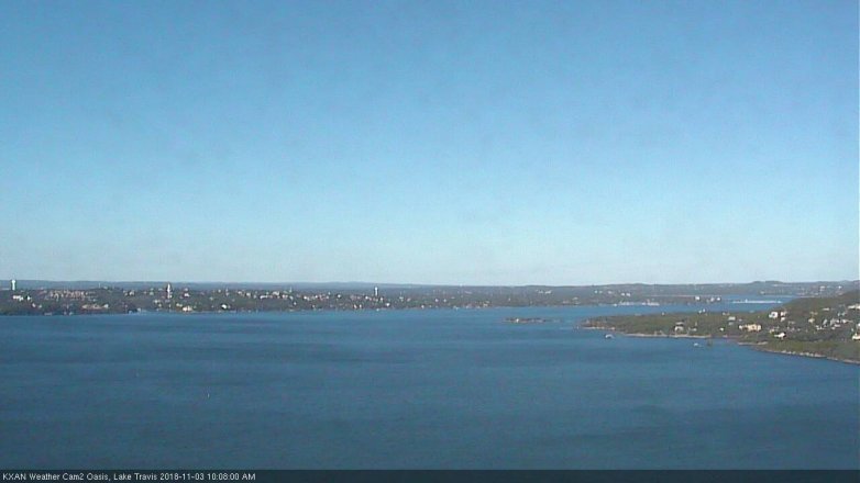 Lake Travis webcam, November 3, 2018 9:10 AM CT