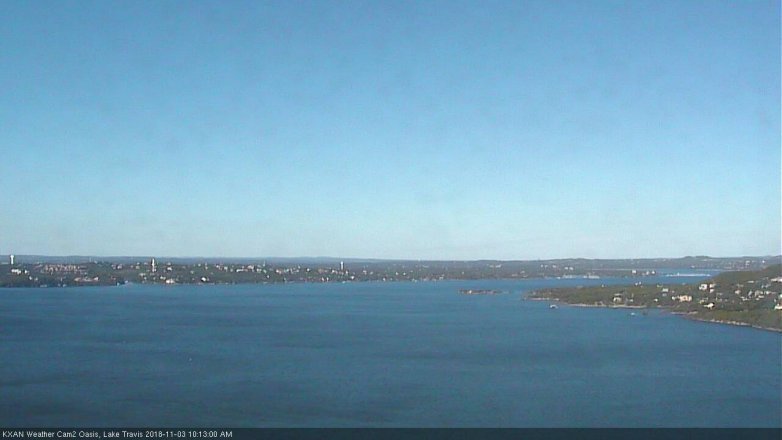 Lake Travis webcam, November 3, 2018 9:15 AM CT
