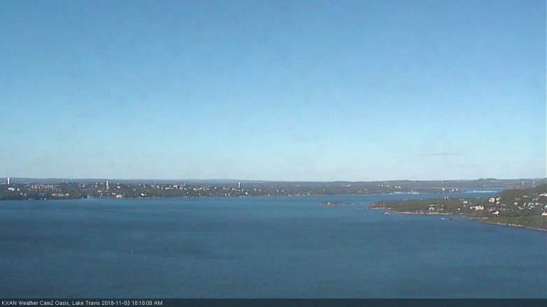 Lake Travis webcam, November 3, 2018 9:20 AM CT