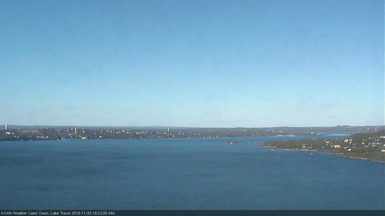 Lake Travis webcam, November 3, 2018 9:25 AM CT