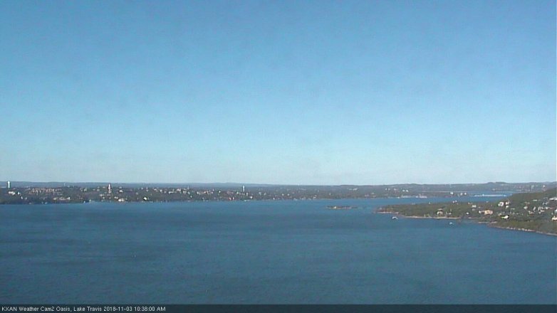 Lake Travis webcam, November 3, 2018 9:40 AM CT