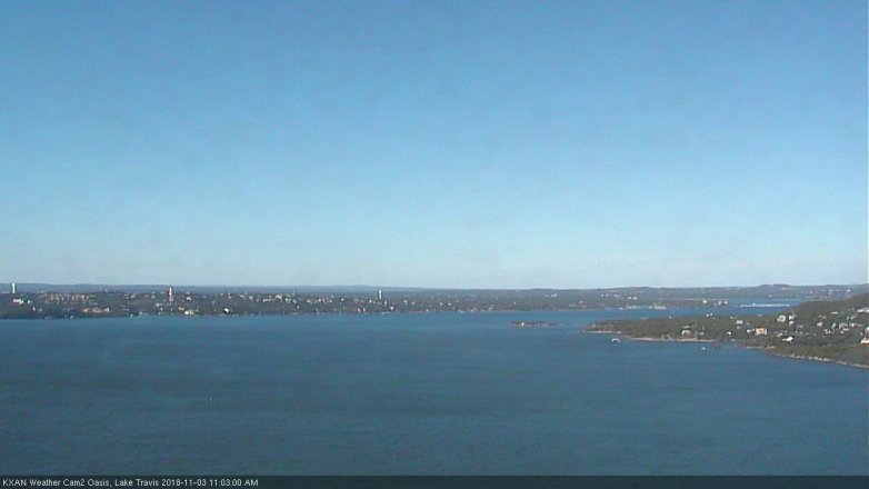 Lake Travis webcam, November 3, 2018 10:05 AM CT