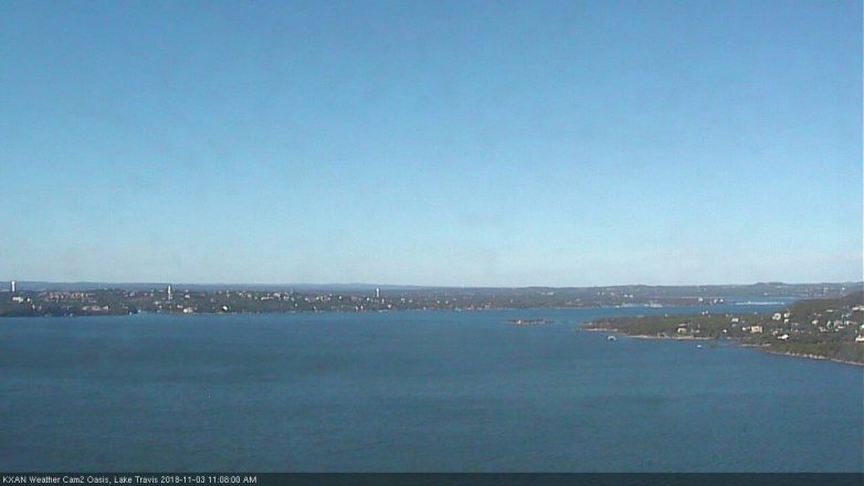 Lake Travis webcam, November 3, 2018 10:10 AM CT