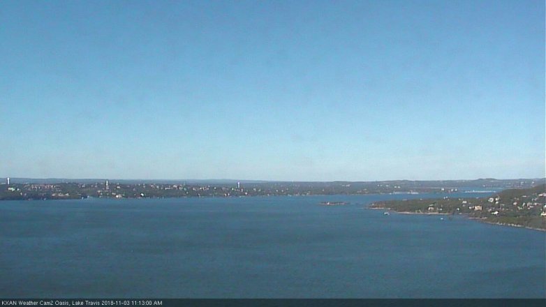 Lake Travis webcam, November 3, 2018 10:15 AM CT
