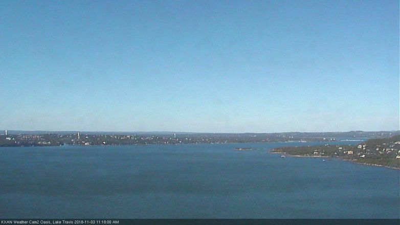 Lake Travis webcam, November 3, 2018 10:20 AM CT