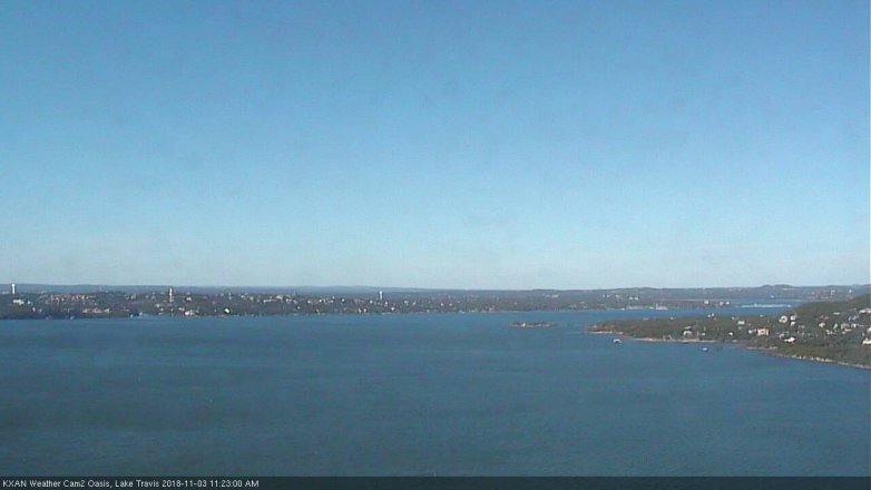 Lake Travis webcam, November 3, 2018 10:25 AM CT