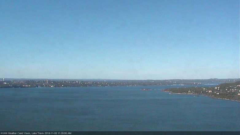 Lake Travis webcam, November 3, 2018 10:30 AM CT