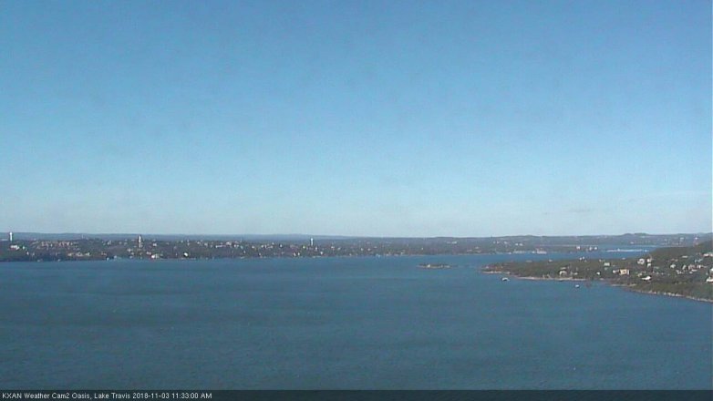 Lake Travis webcam, November 3, 2018 10:35 AM CT