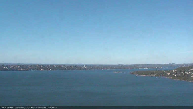 Lake Travis webcam, November 3, 2018 10:40 AM CT