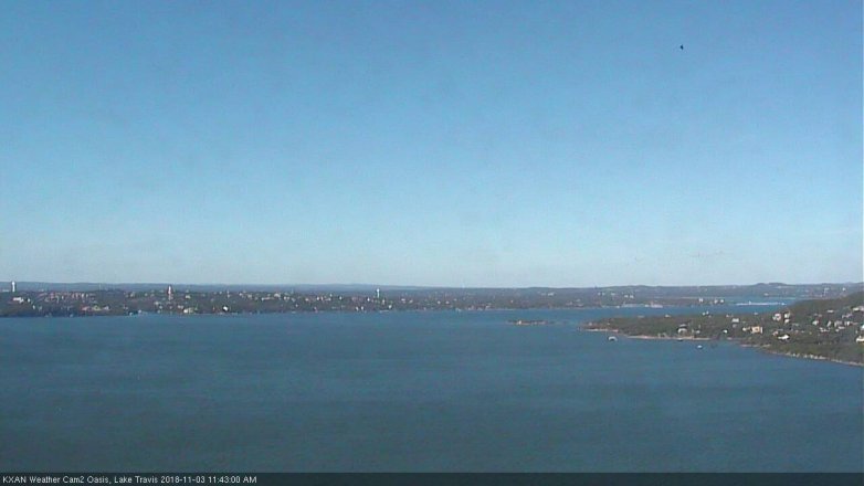 Lake Travis webcam, November 3, 2018 10:45 AM CT