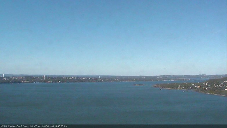 Lake Travis webcam, November 3, 2018 10:50 AM CT