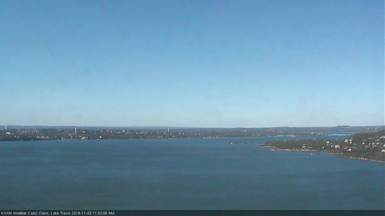 Lake Travis webcam, November 3, 2018 10:55 AM CT