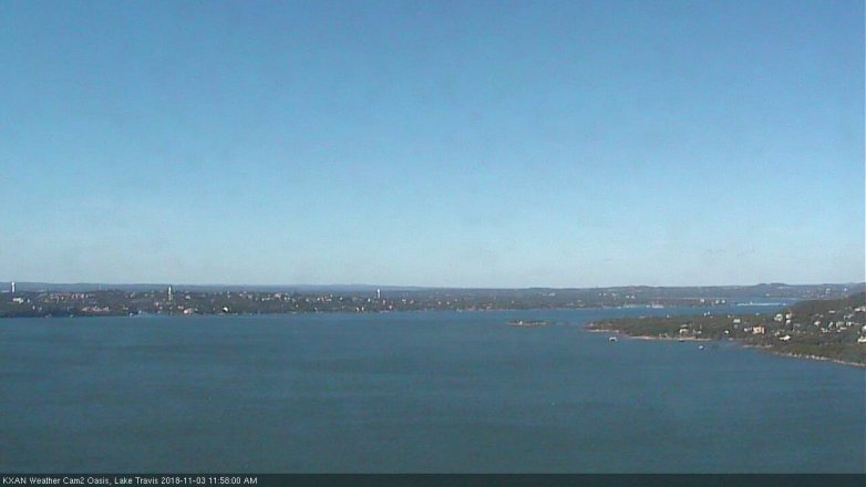 Lake Travis webcam, November 3, 2018 11:00 AM CT