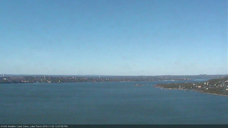 Lake Travis webcam, November 3, 2018 11:10 AM CT