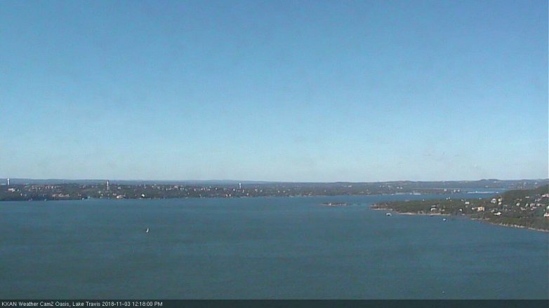 Lake Travis webcam, November 3, 2018 11:20 AM CT