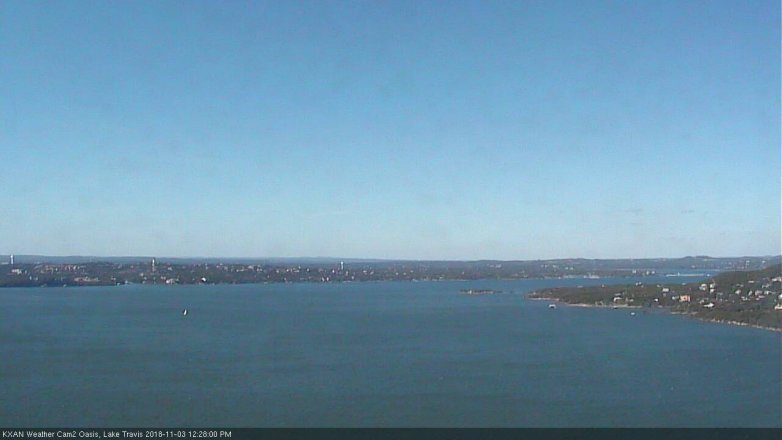 Lake Travis webcam, November 3, 2018 11:30 AM CT