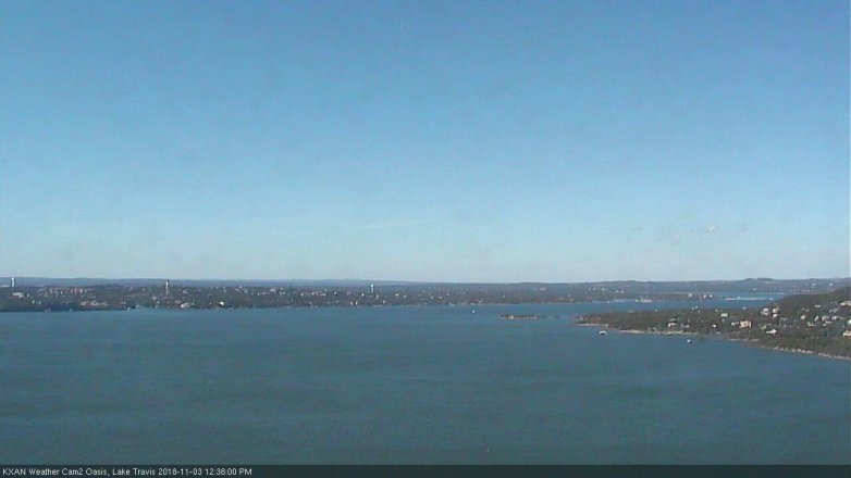 Lake Travis webcam, November 3, 2018 11:40 AM CT