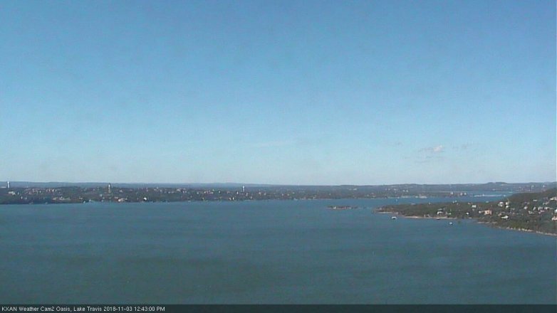 Lake Travis webcam, November 3, 2018 11:45 AM CT