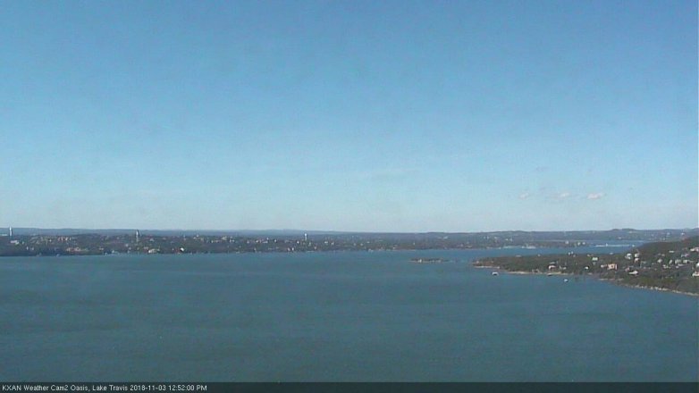 Lake Travis webcam, November 3, 2018 11:55 AM CT