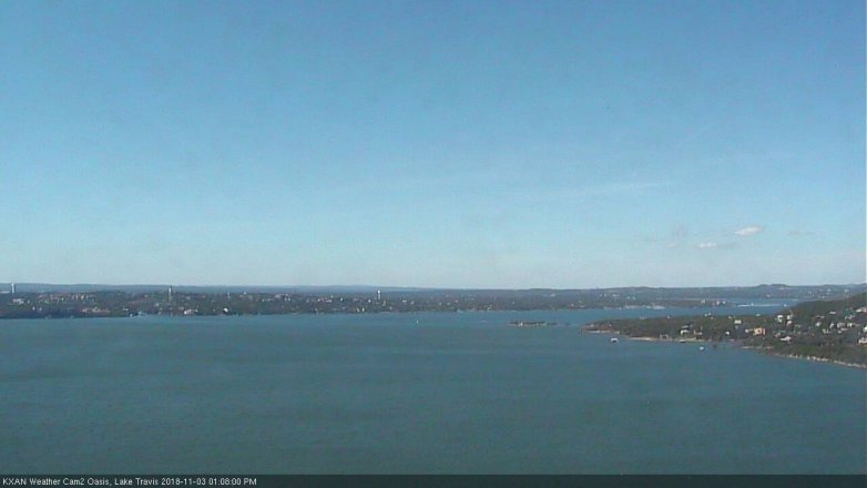 Lake Travis webcam, November 3, 2018 12:10 PM CT