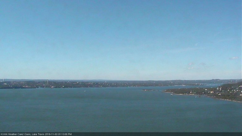 Lake Travis webcam, November 3, 2018 12:15 PM CT