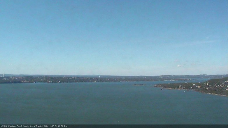 Lake Travis webcam, November 3, 2018 12:20 PM CT