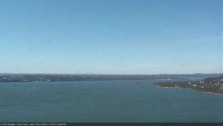 Lake Travis webcam, November 3, 2018 12:25 PM CT